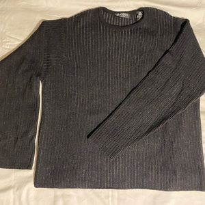Black Italian Merino Wool sweater XL